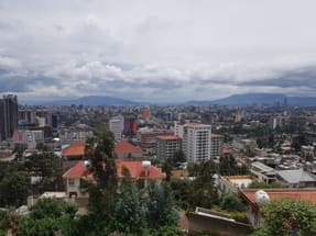 Addis Ababa panoramic view from Sholla local market
