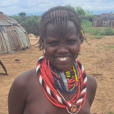 Beautiful girl from Dasenech tribe at Omo Rate