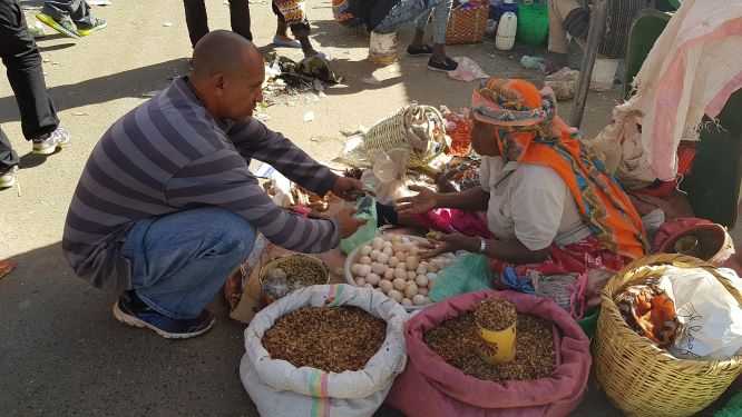 Street Shopping at Harar town of Eastern Ethiopia