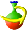 Trademark of Merit Ethiopian Experience Tours [MEET] – Traditional Ethiopian Coffee Pot (Jebena) colored with Green, Yellow, and Red