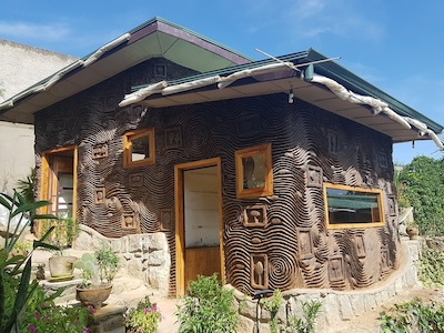 Unique Arts on mud wall at Zoma Museum