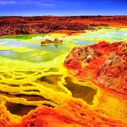 Scenery at Afar or Dallol Depression, North East Ethiopia