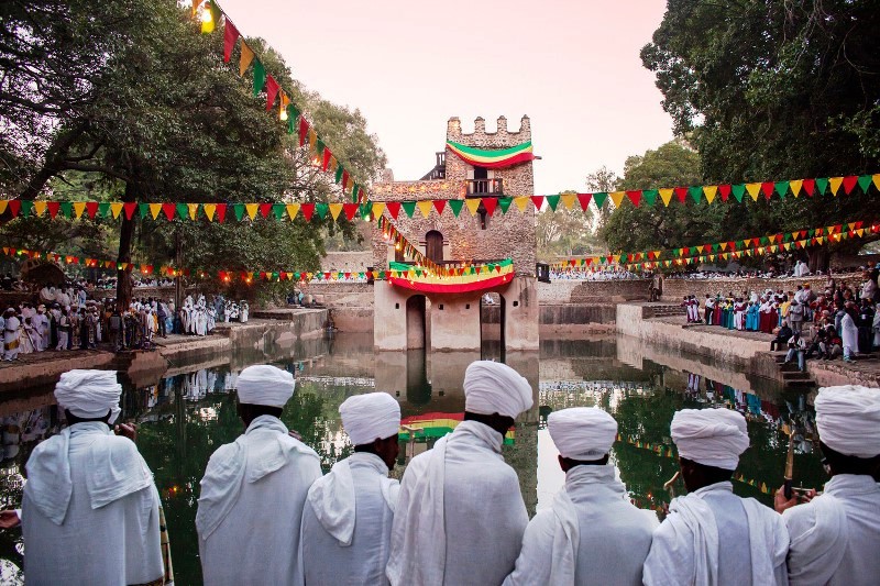 Timket or Ethiopian Epiphany Celebration at Gondar, Ethiopia